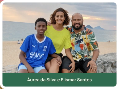 Áurea da Silva e Elismar Santos
